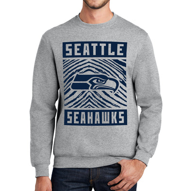 Zubaz NFL Men's Seattle Seahawks Athletic Crew Neck Sweatshirt W/ Zebra Graphic