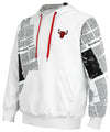 FISLL NBA Men's Chicago Bulls Breaking News Newspaper Print Hoodie, White