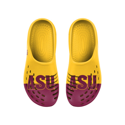 FOCO NCAA Men's Arizona State Sun Devils 2023 Colorblock Big Logo Clogs