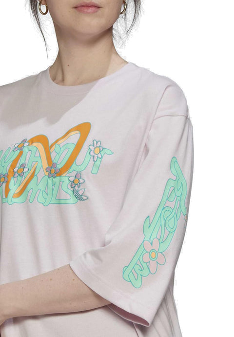 adidas Originals Women's Plus Always Original Oversized Tee, Almost Pink