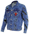 FISLL NBA Men's Chicago Bulls Ice Denim With Animal Print Claw Marks