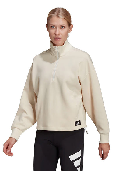 Adidas Women's Sportswear Future Icons Quarter-Zip Sweatshirt, Non-dyed