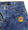 FISLL NBA Men's Los Angeles Lakers Knee Length Shorts - Blue