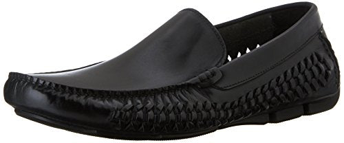 Kenneth Cole New York Men's Theme Park Leather Woven Driver Loafers, Color Options