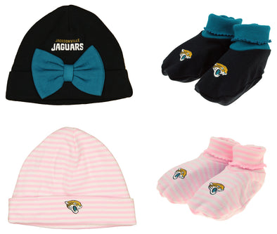 Outerstuff NFL Newborn Jacksonville Jaguars Beanie Hat and Bootie Socks Set, One Size