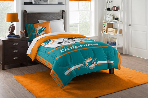 Northwest NFL Miami Dolphins Safety Twin Comforter and Sham Set