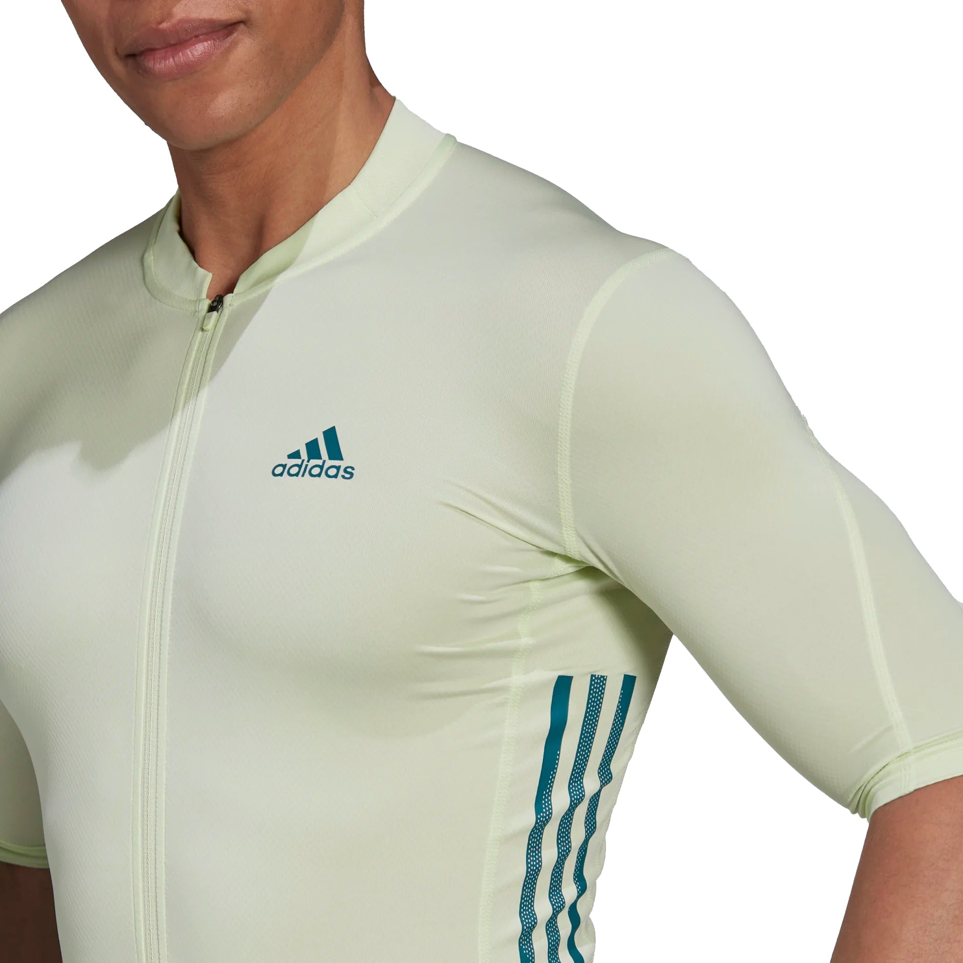 adidas The Short Sleeve Cycling Jersey Men's, White, Size M