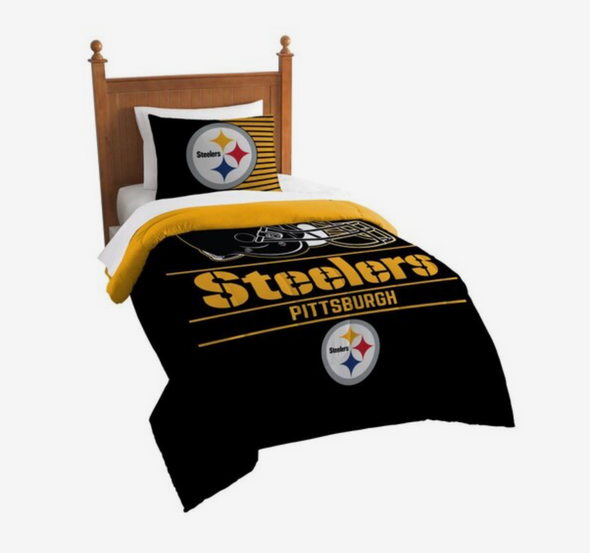 Northwest NFL Pittsburgh Steelers Printed Comforter Set, Twin