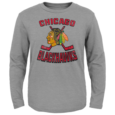 Outerstuff NHL Toddler Chicago Blackhawks Double Crossed Long Sleeve Tee