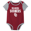 Outerstuff NCAA Infant Unisex Oklahoma Sooners Variety 3-Pack Bodysuit Set