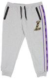 FISLL NBA Men's Los Angeleres Lakers Chenille Applique Joggers