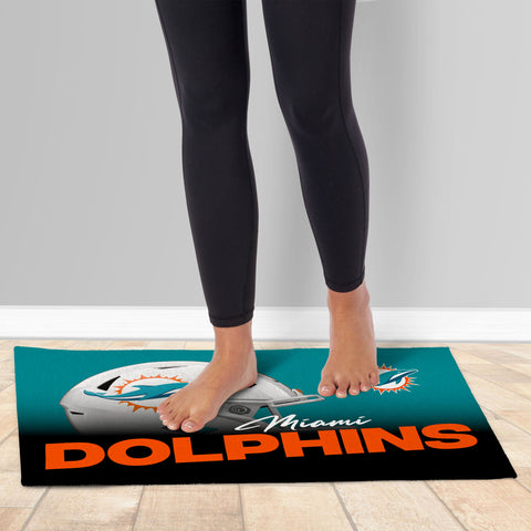 Northwest NFL Miami Dolphins Headspace Washable Area Floor Rug, 20" x 32"