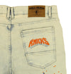 FISLL NBA Men's New York Knicks Distressed Denim Jeans