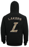 FISLL NBA Men's Los Angeles Lakers Moroccan Detail Hoodie, Black