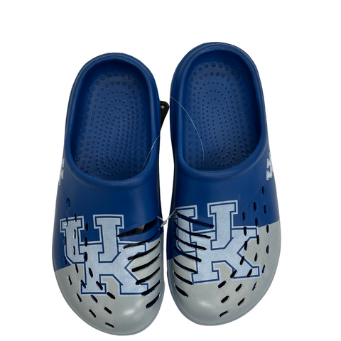 FOCO NCAA Men's Kentucky Wildcats 2023 Colorblock Big Logo Clogs