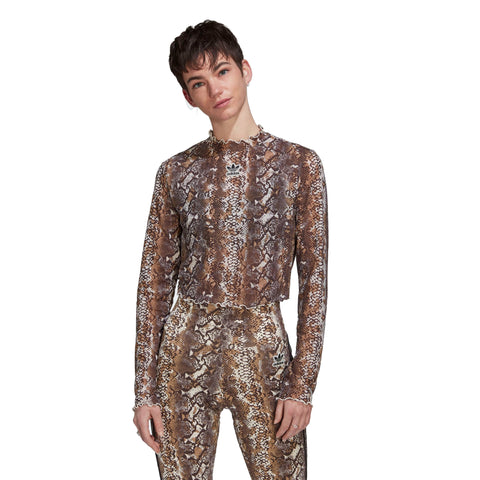 Adidas Women's Snake Print Mesh Top
