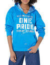 Zubaz NFL Women's Detroit Lions Solid Team Color Hoodie with Zebra Details