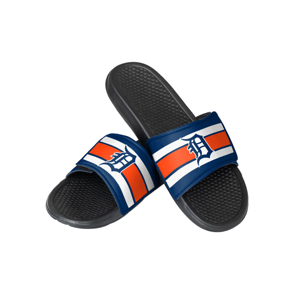 FOCO MLB Youth Detroit Tigers Stripe Legacy Sport Slides