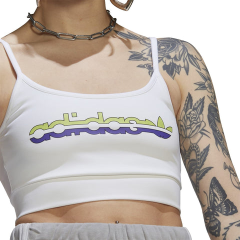 Adidas Women's Originals Elastic Bra Top, White