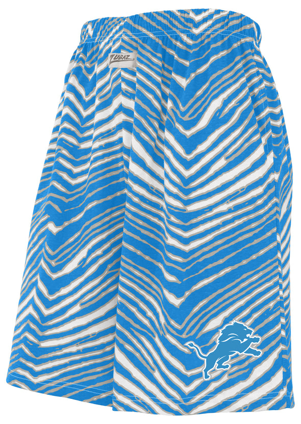 Zubaz NFL Adult Unisex Z88 Zebra Short for Men and Women, Detroit Lions