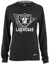 Zubaz NFL Women's Light Weight Team Color Hoodie 2 Tone Zebra Liner, Retro 3 Point Logo, Las Vegas Raiders