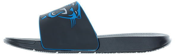 FOCO NFL Men's Carolina Panthers Cropped Big Logo Raised Slides