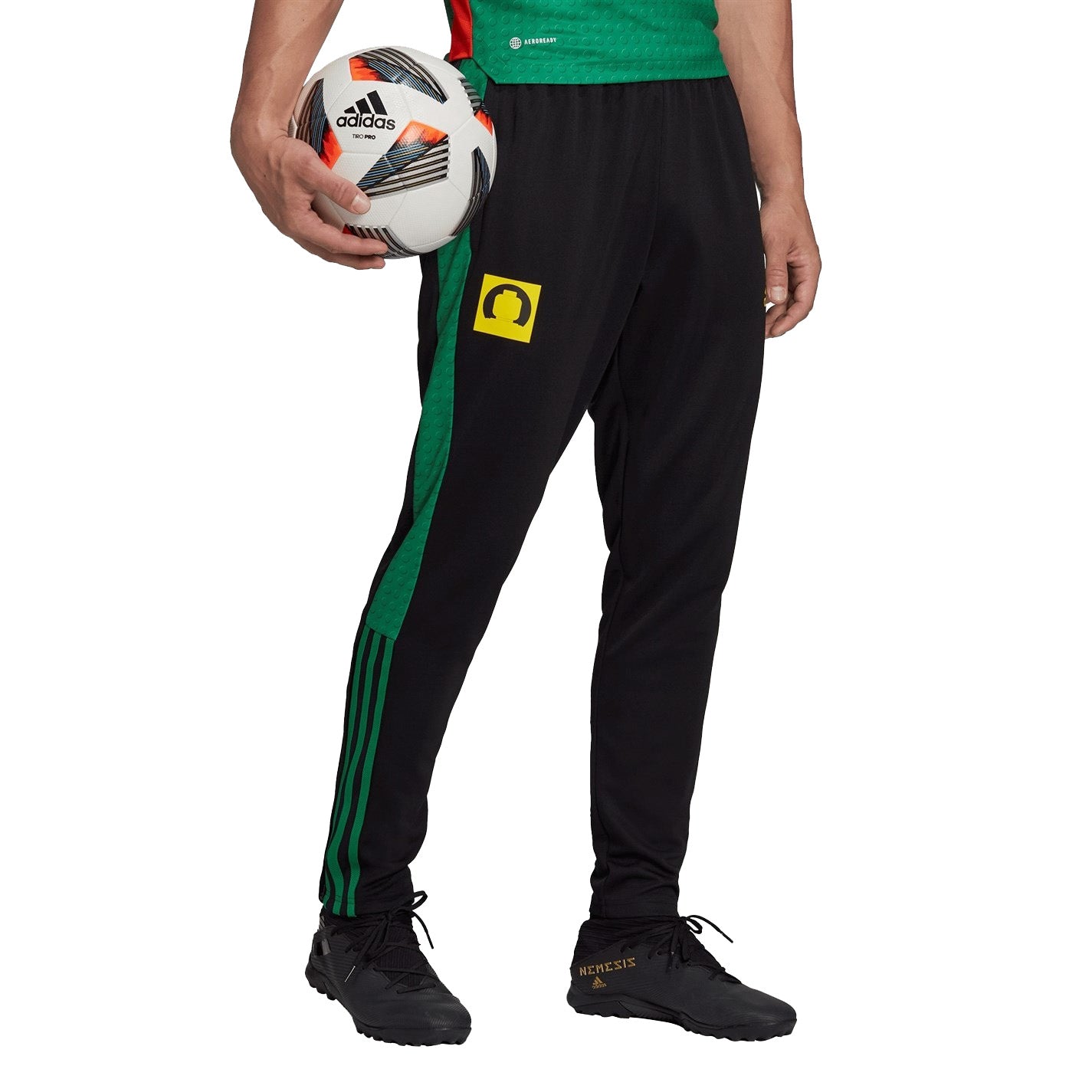 Adidas x Lego Youth Boys Tiro Track Pants Black Green Yellow