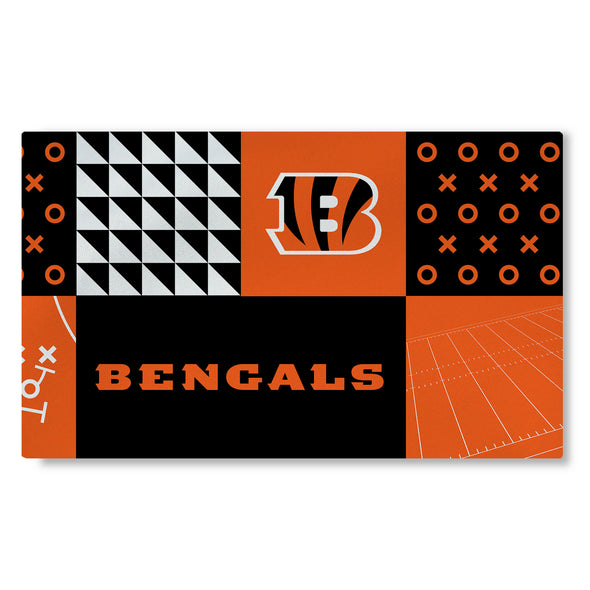 Northwest NFL Cincinnati Bengals Colorblock Washable Area Living Rug, 36" X 60"