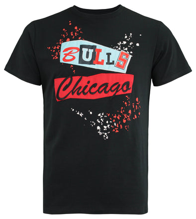 FISLL NBA Men's Chicago Bulls Confetti Tee, Black