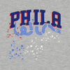 FISLL NBA Men's Philadelphia 76ers Pullover Hoodie with Paint Splatter Logo