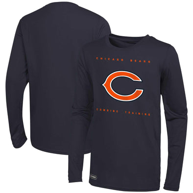 Outerstuff NFL Men's Chicago Bears Side Drill Long Sleeve Shirt