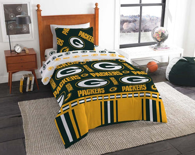 Northwest NFL Green Bay Packers Rotary Twin Bed in Bag Set