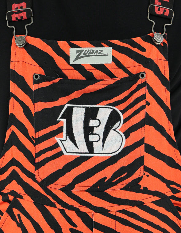 Zubaz NFL Unisex Zebra Lightweight Bib, Cincinnati Bengals