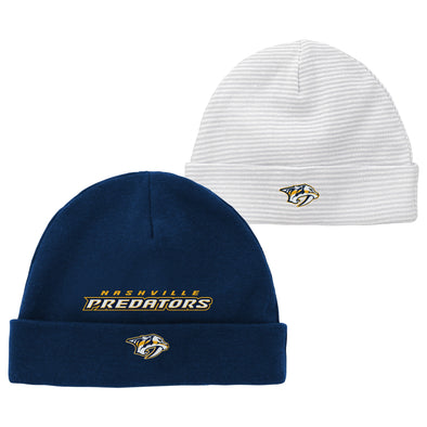 Outerstuff NHL Newborn Nashville Predators Team Player 2 Pack Beanie Hat, One Size