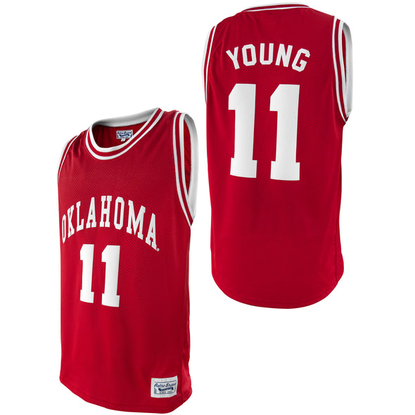 Original Retro Brand NCAA Men's Oklahoma Sooners #11 Trae Young Tackle Twill Jersey