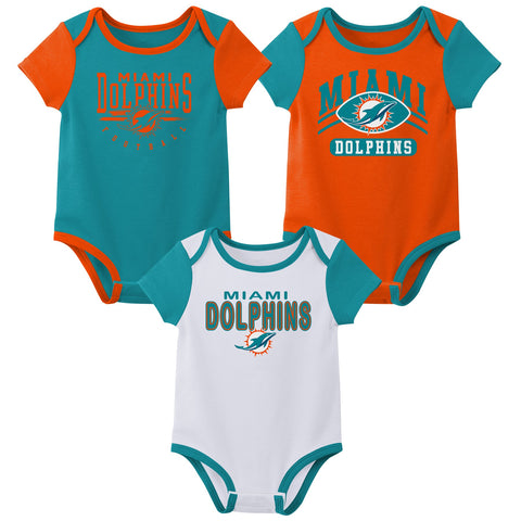Outerstuff NFL Infant Unisex Miami Dolphins Variety 3-Pack Set