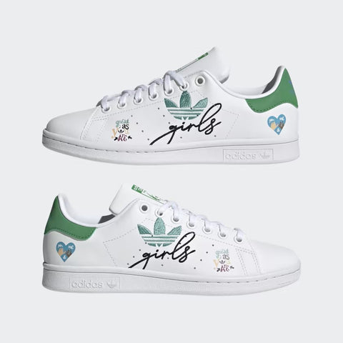Adidas Kids Stan Smith "Girl Friends" Shoes, Cloud White