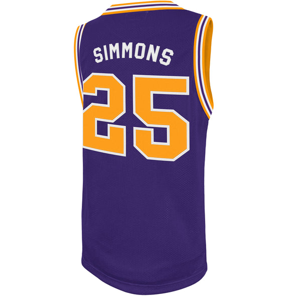 Original Retro Brand NCAA Men's LSU Tigers #25 Ben Simmons Tackle Twill Jersey, Purple