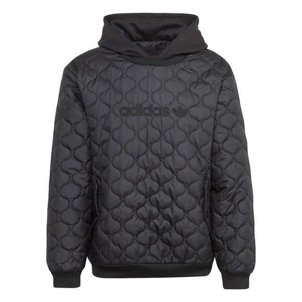 Adidas Men's Quilted Hoodie Sweatshirt, Black
