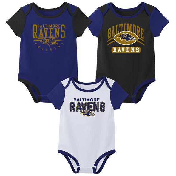 Outerstuff NFL Infant Unisex Baltimore Ravens Variety 3-Pack Set