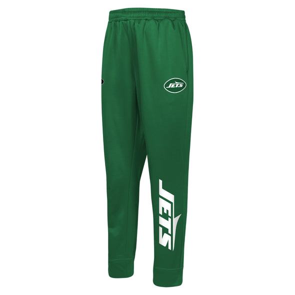 Outerstuff NFL Men's New York Jets Side Line Elastic Tech Joggers