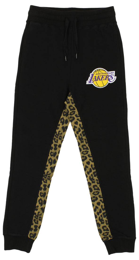 FISLL NBA Women's Los Angeles Lakers Leopard Print Jogger Pants