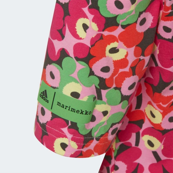 Adidas X Marimekko Little Girls Tee & Tights Set, Frost Pink/Real Magenta/Semi Solar Lime