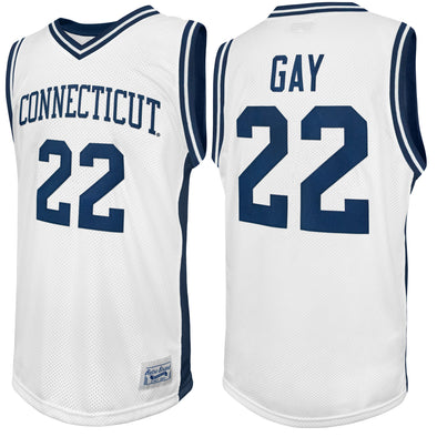 Original Retro Brand NCAA Men's Uconn Huskies #22 Rudy Gay Tackle Twill Jersey