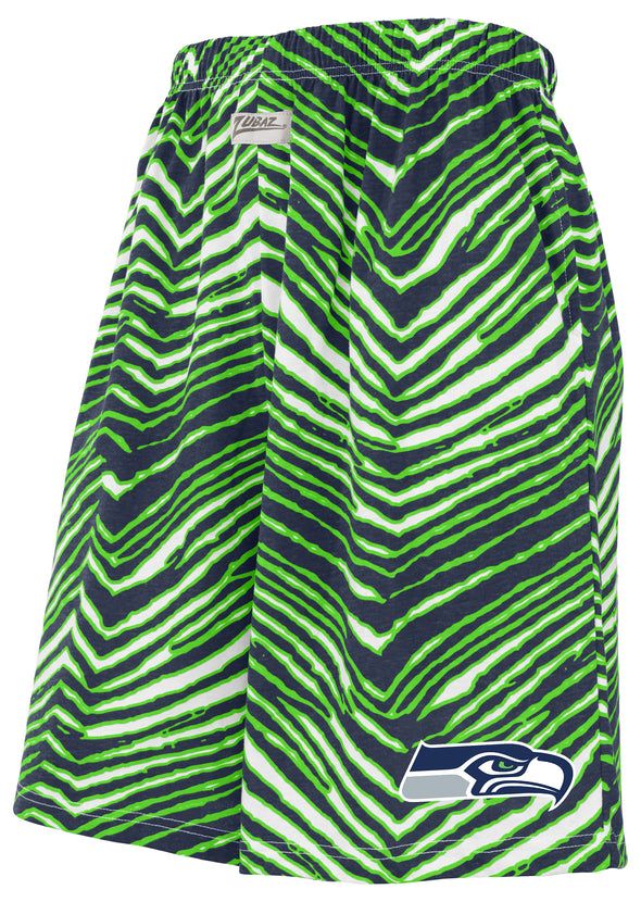 Zubaz NFL Adult Unisex Z88 Zebra Short for Men and Women, Seattle Seahawks