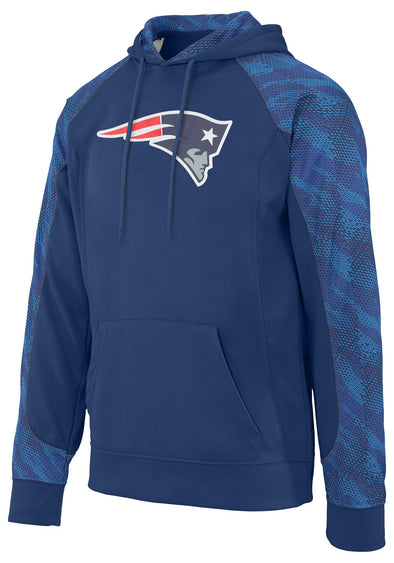 Zubaz NFL Men's New England Patriots Elevated Logo Viper Hoodie