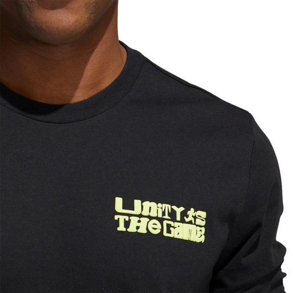 Adidas Men's Unity Long Sleeve Graphic Tee, Black