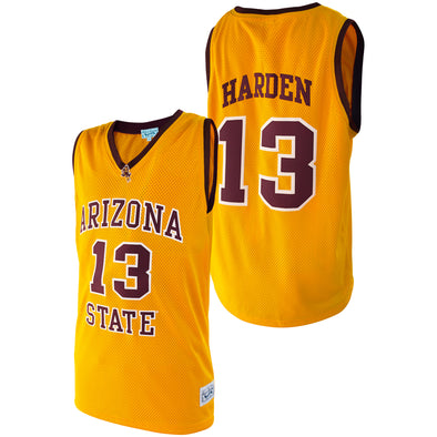 Original Retro Brand NCAA Men's Arizona State Sun Devils #13 James Harden Tackle Twill Jersey, Gold