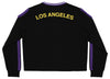 FISLL NBA Women's Los Angeles Lakers Croptop With Oversize Applique, Black