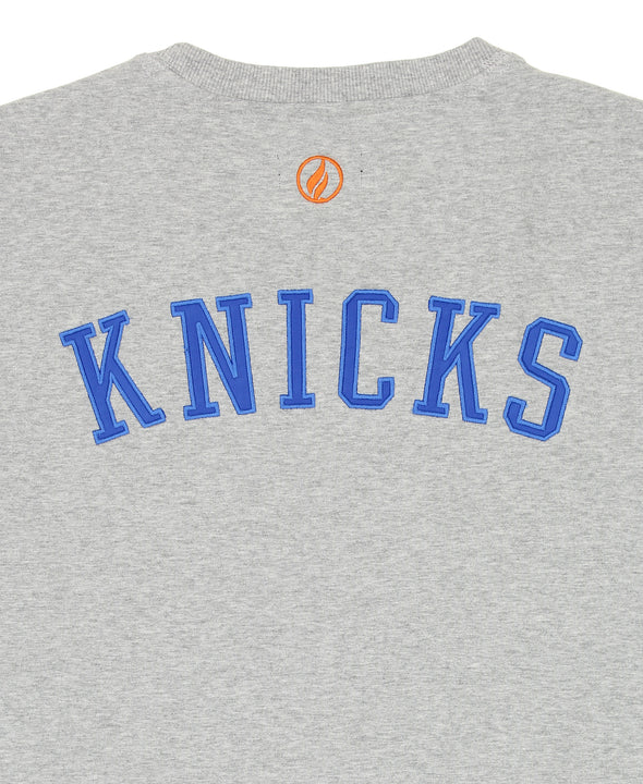 FISLL NBA Men's New York Knicks Sweatshirt Top, Gray